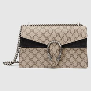Gucci Horsebit Shoulde Beige Ebony Black Silver GG Supreme Canvas Suede Leather